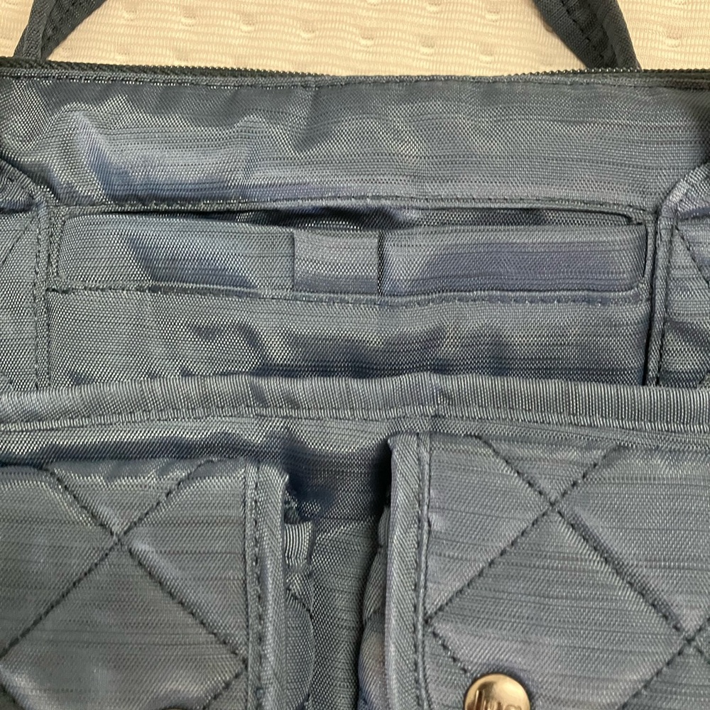 Stylish LUG Blue Quilted Women's Bag - Picture 3 of 9